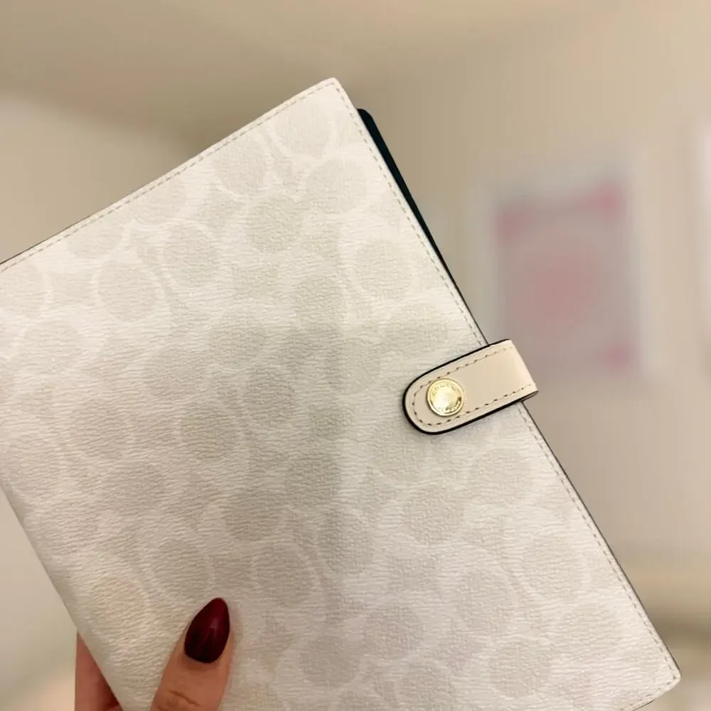 Coach white notebook new